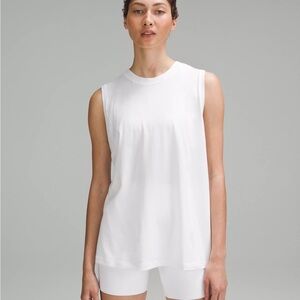 Lululemon Athletica White Muscle Tee Relaxed Fit